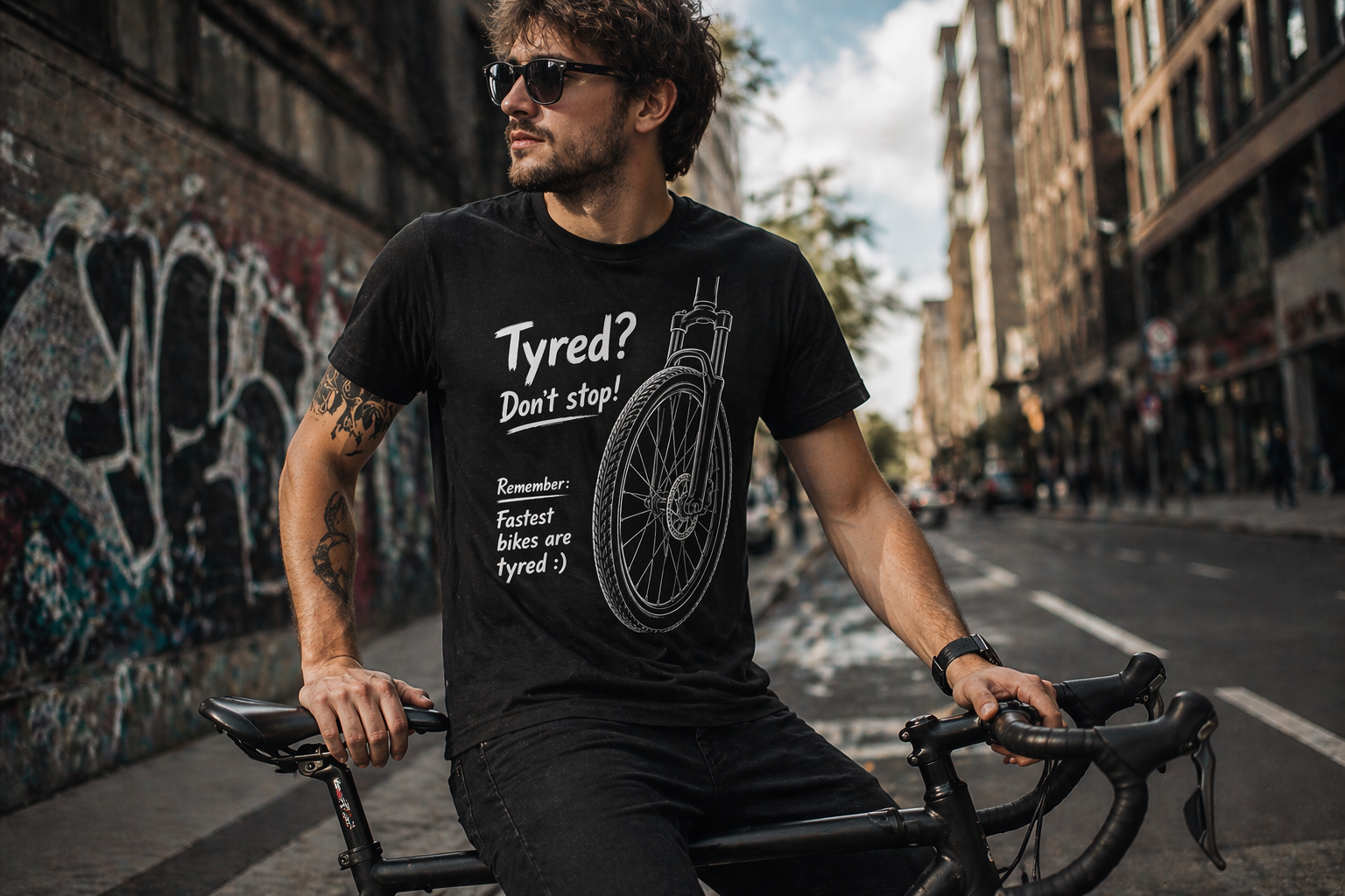 Fastest Bikes Tyred Unisex Staple T-Shirt