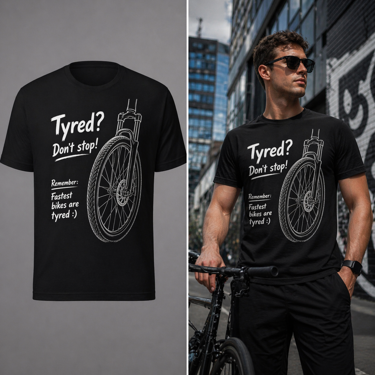 Fastest Bikes Tyred Unisex Staple T-Shirt
