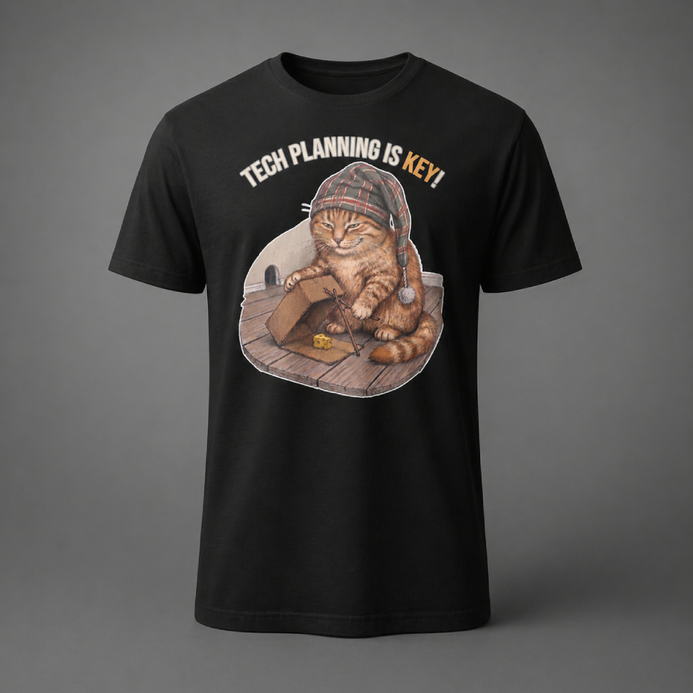 Tech Planning Cat Short-Sleeve Unisex T-Shirt