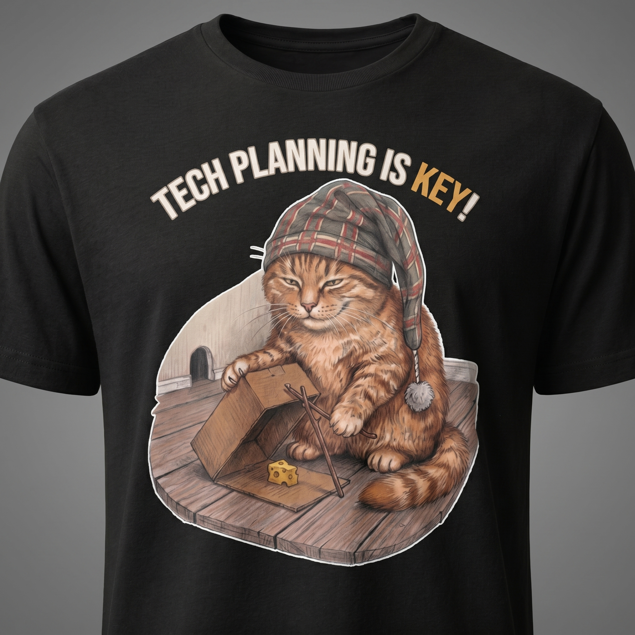 Tech Planning Cat Short-Sleeve Unisex T-Shirt