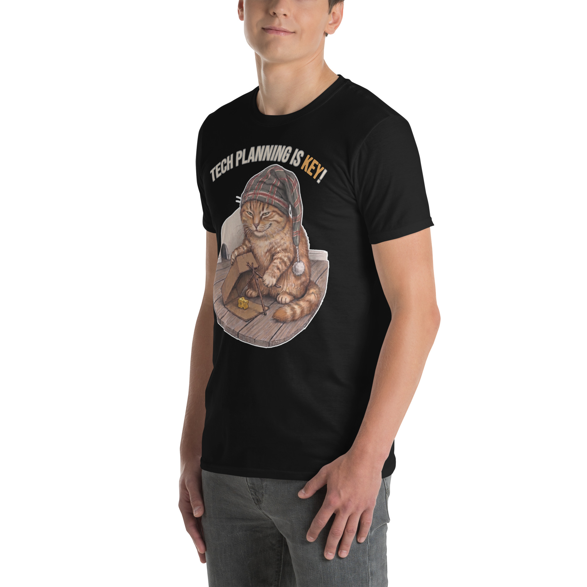 Tech Planning Cat Short-Sleeve Unisex T-Shirt