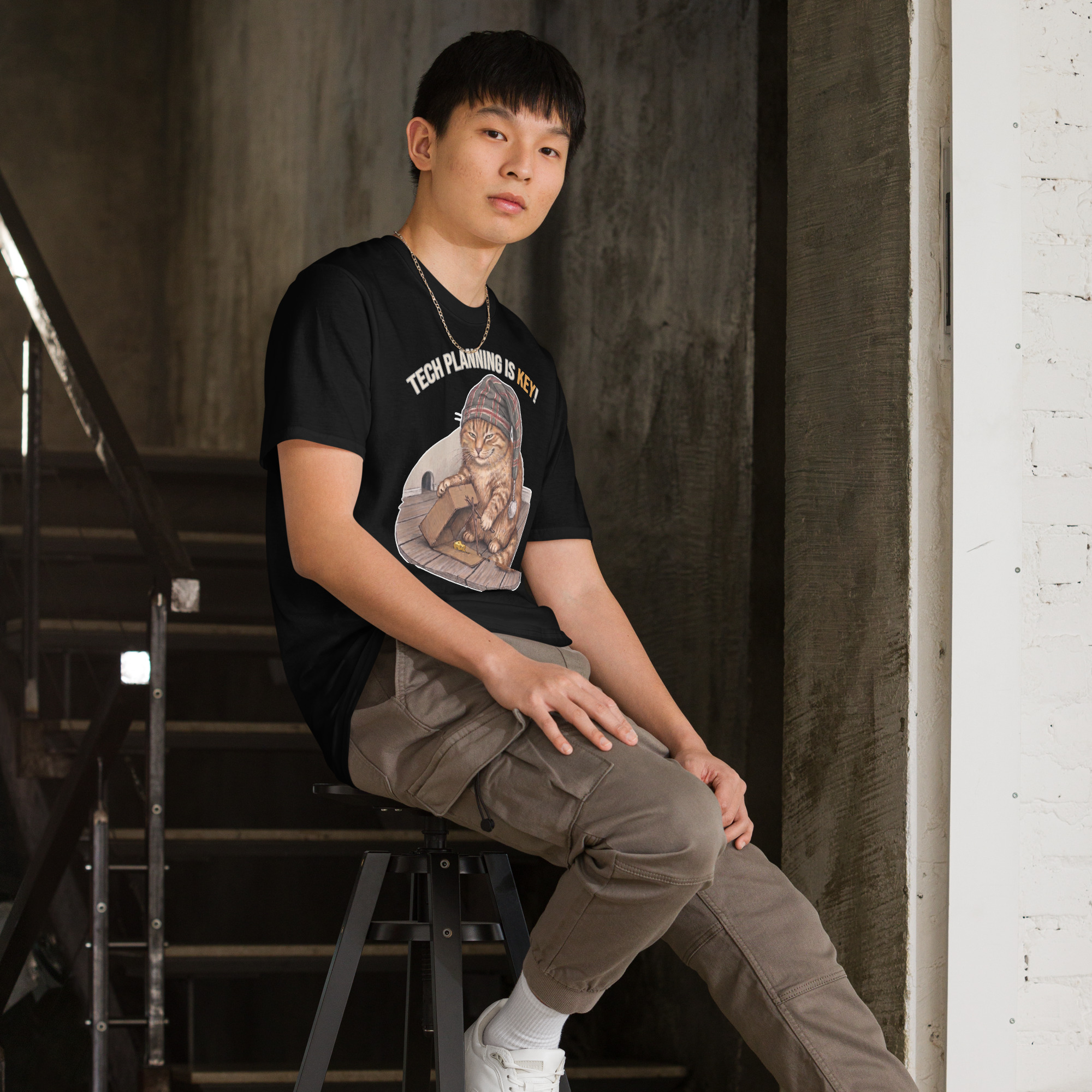 Tech Planning Cat Short-Sleeve Unisex T-Shirt