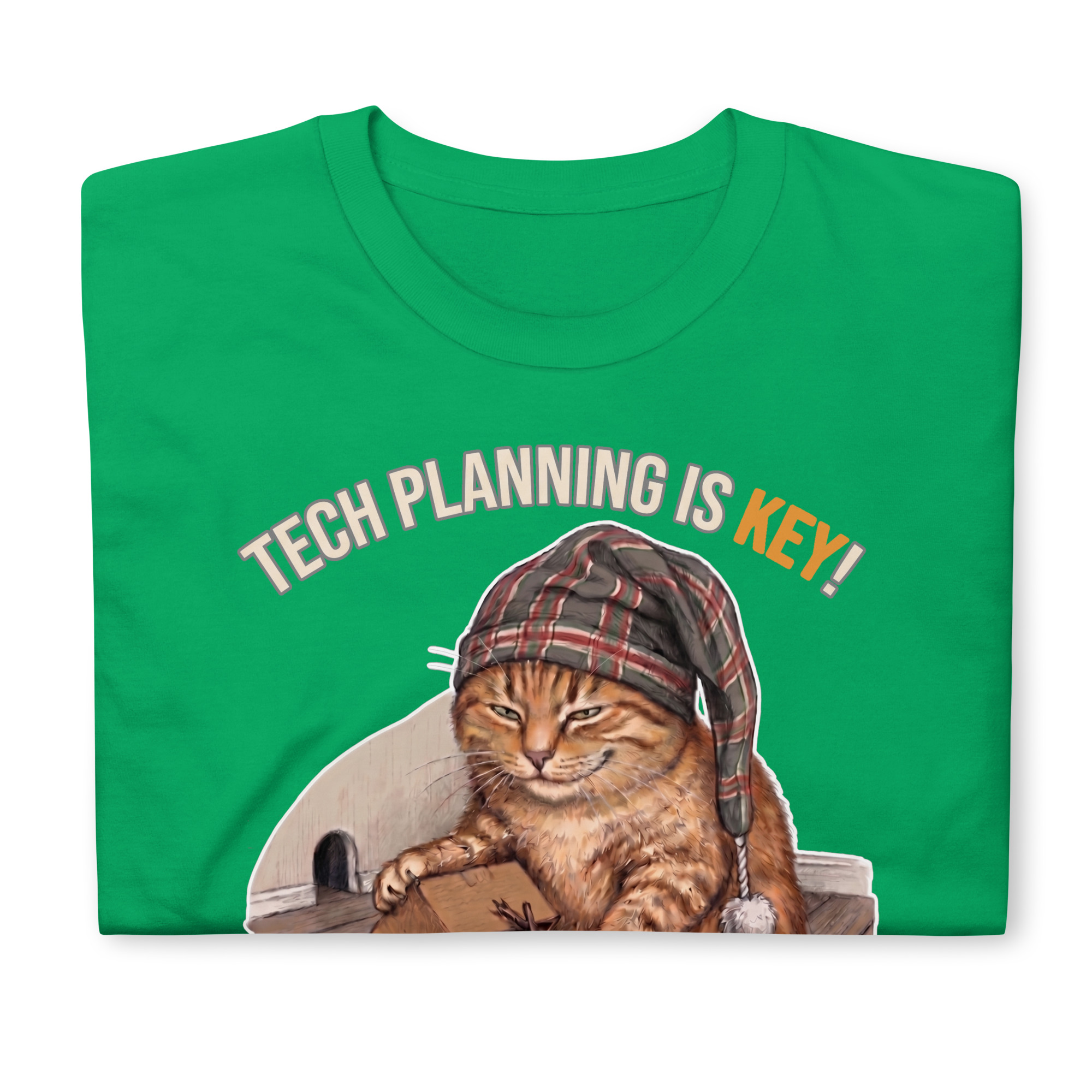 Tech Planning Cat Short-Sleeve Unisex T-Shirt