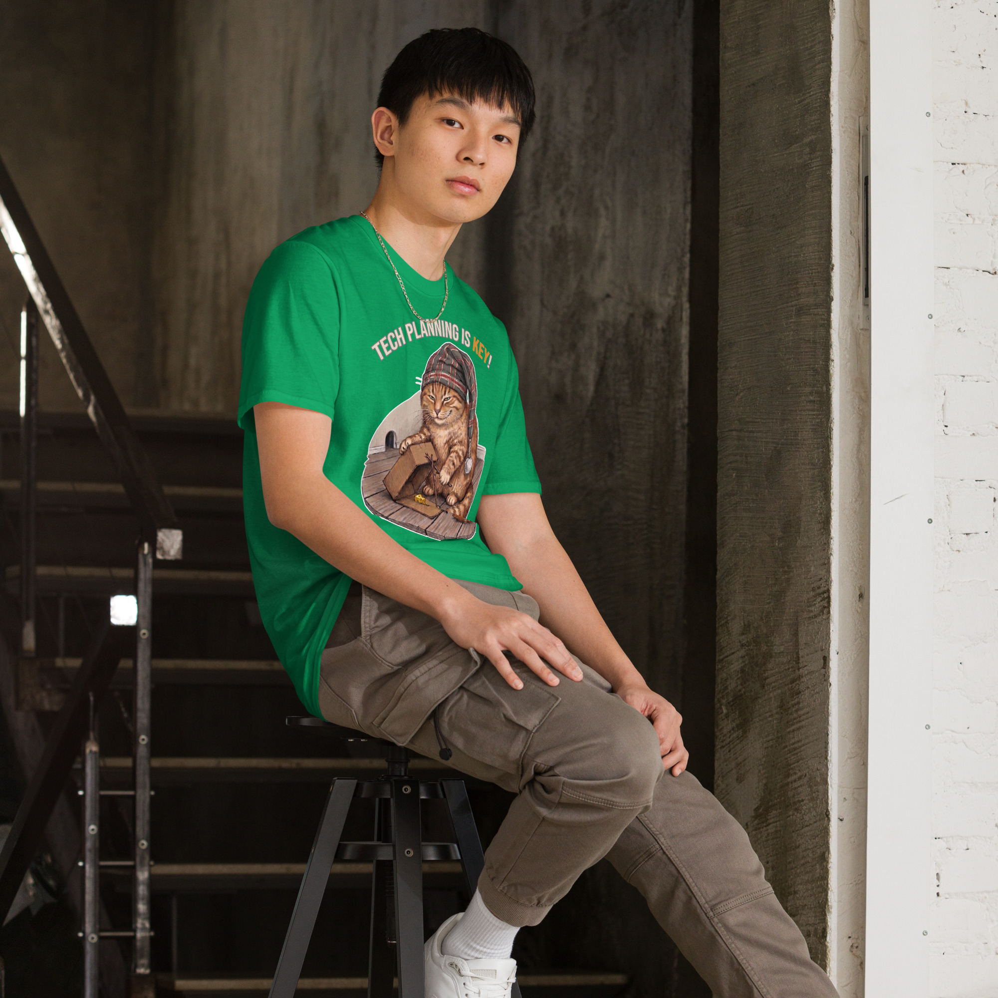 Tech Planning Cat Short-Sleeve Unisex T-Shirt