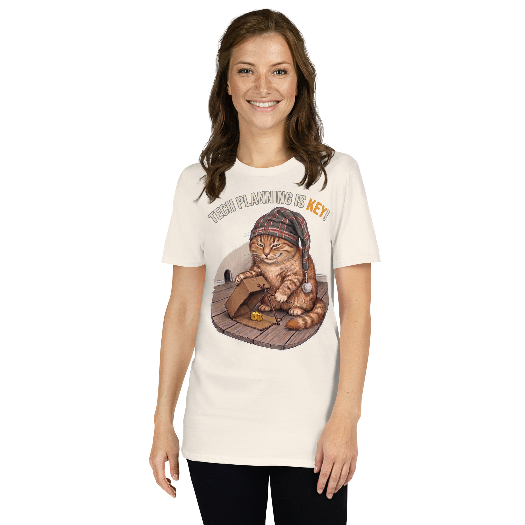 Tech Planning Cat Short-Sleeve Unisex T-Shirt