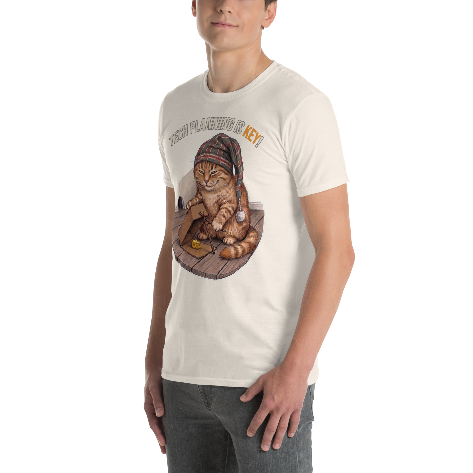 Tech Planning Cat Short-Sleeve Unisex T-Shirt