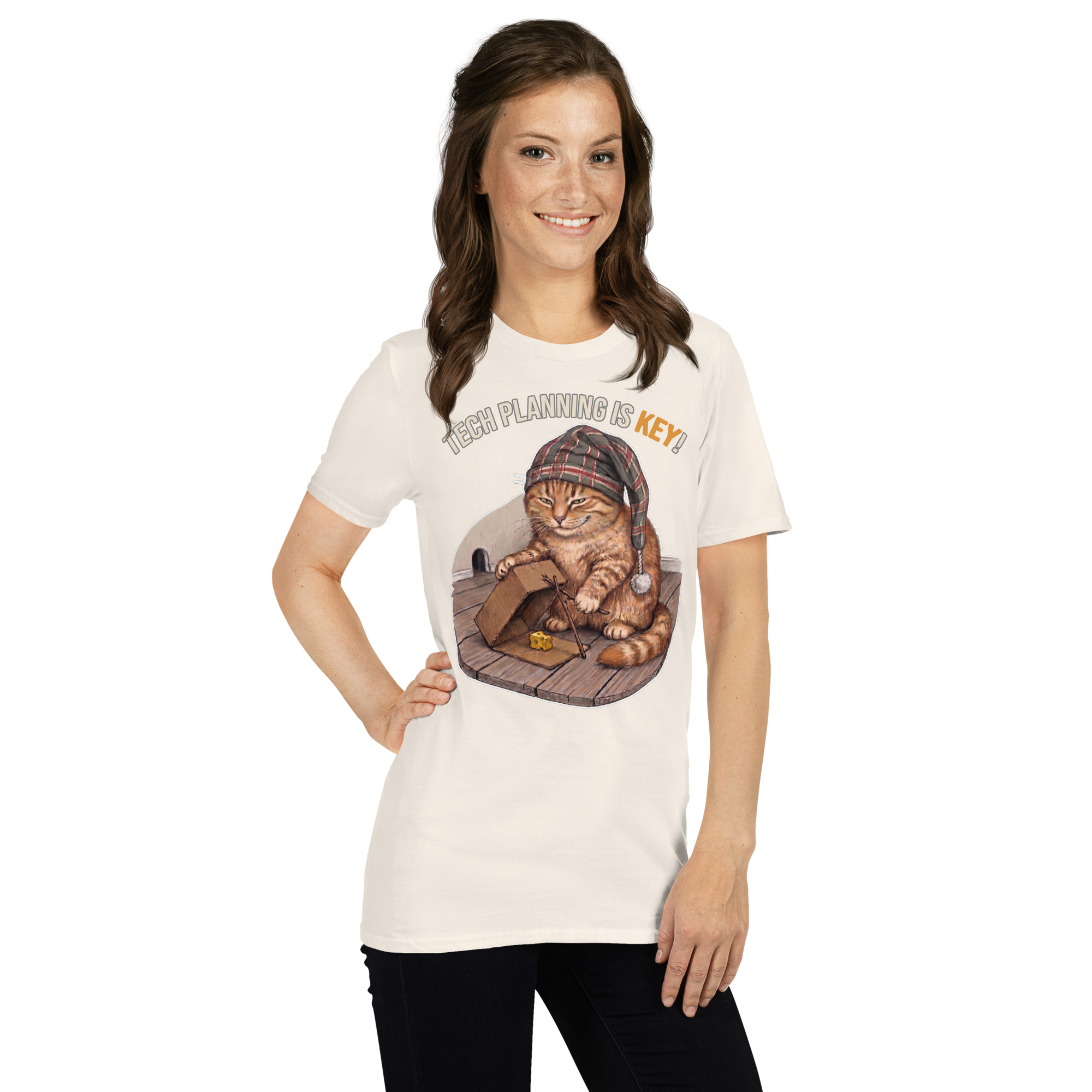 Tech Planning Cat Short-Sleeve Unisex T-Shirt