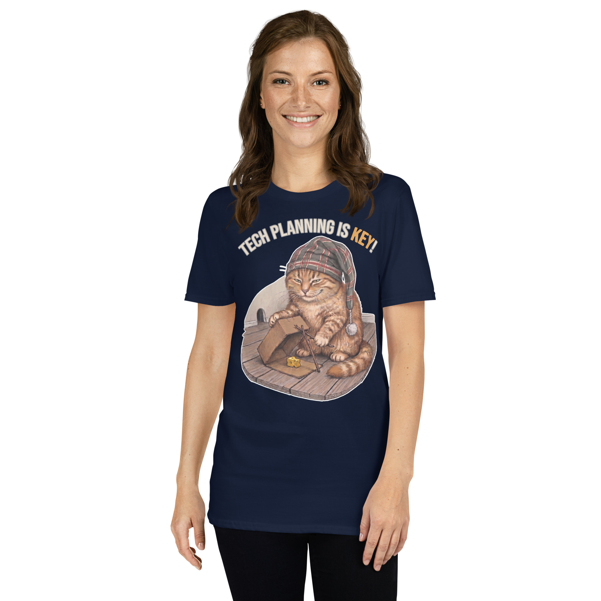 Tech Planning Cat Short-Sleeve Unisex T-Shirt
