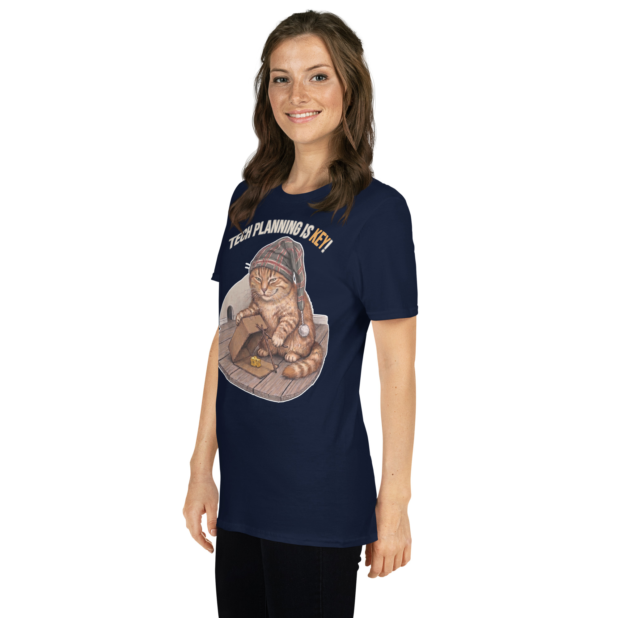 Tech Planning Cat Short-Sleeve Unisex T-Shirt