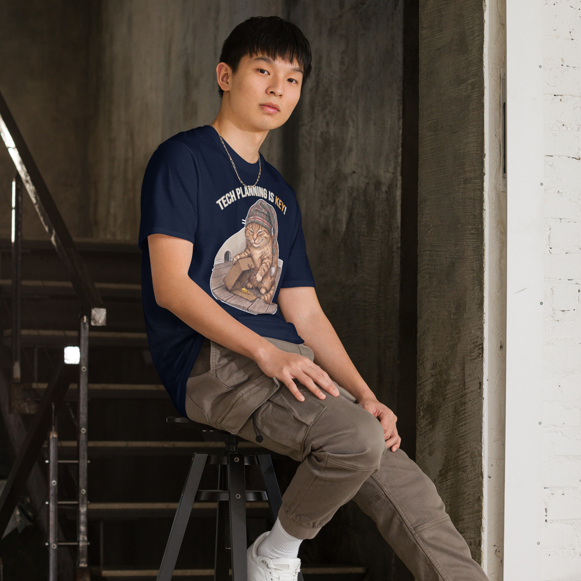 Tech Planning Cat Short-Sleeve Unisex T-Shirt