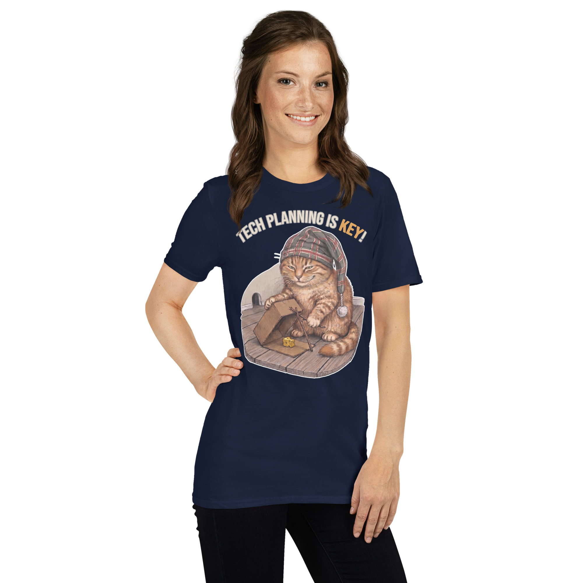 Tech Planning Cat Short-Sleeve Unisex T-Shirt